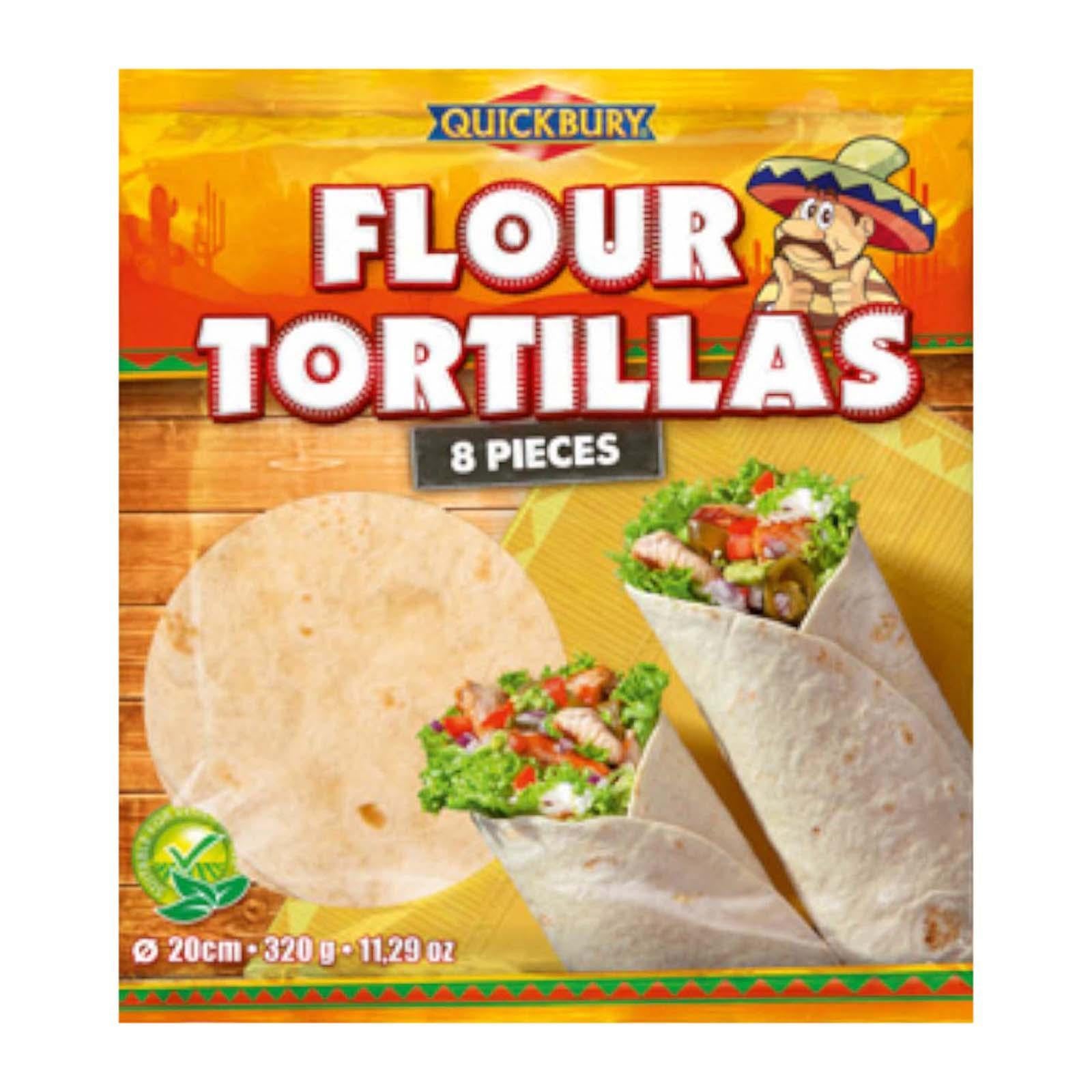 Quick bury Tortilla Wraps 20 Cm X 8 PCS with Fresh Taste & Soft Texture 320gm