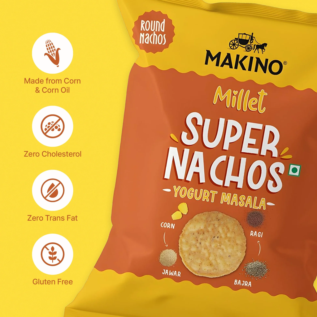 Makino Super Nachos Millets Yogurt Masala 60 Gms