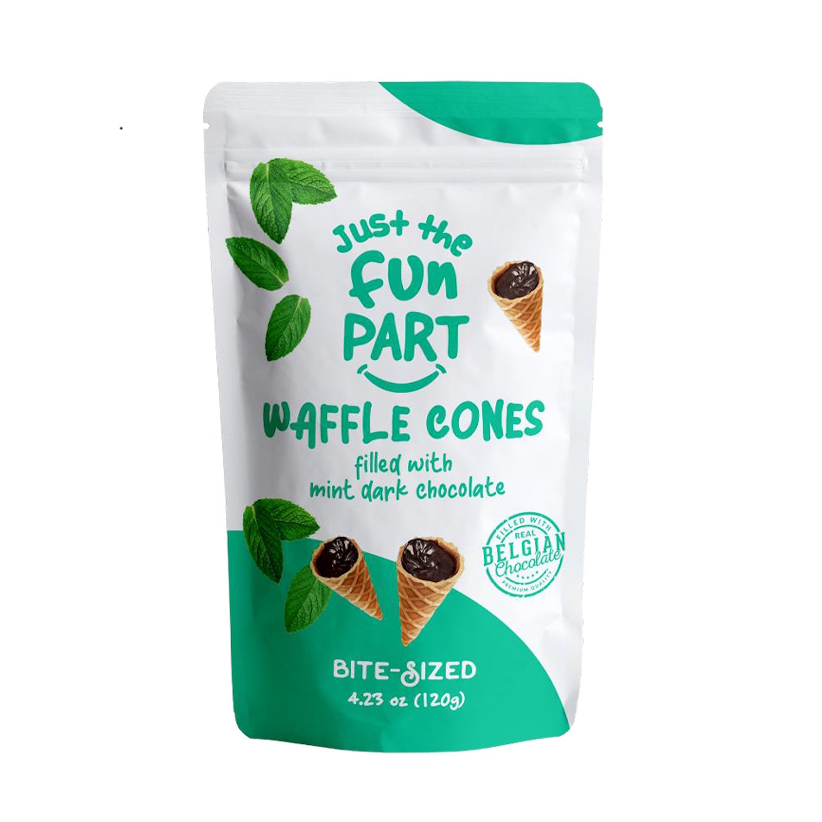 Fun Part Mint Dark Chocolate Waffle Cones 100 Gms