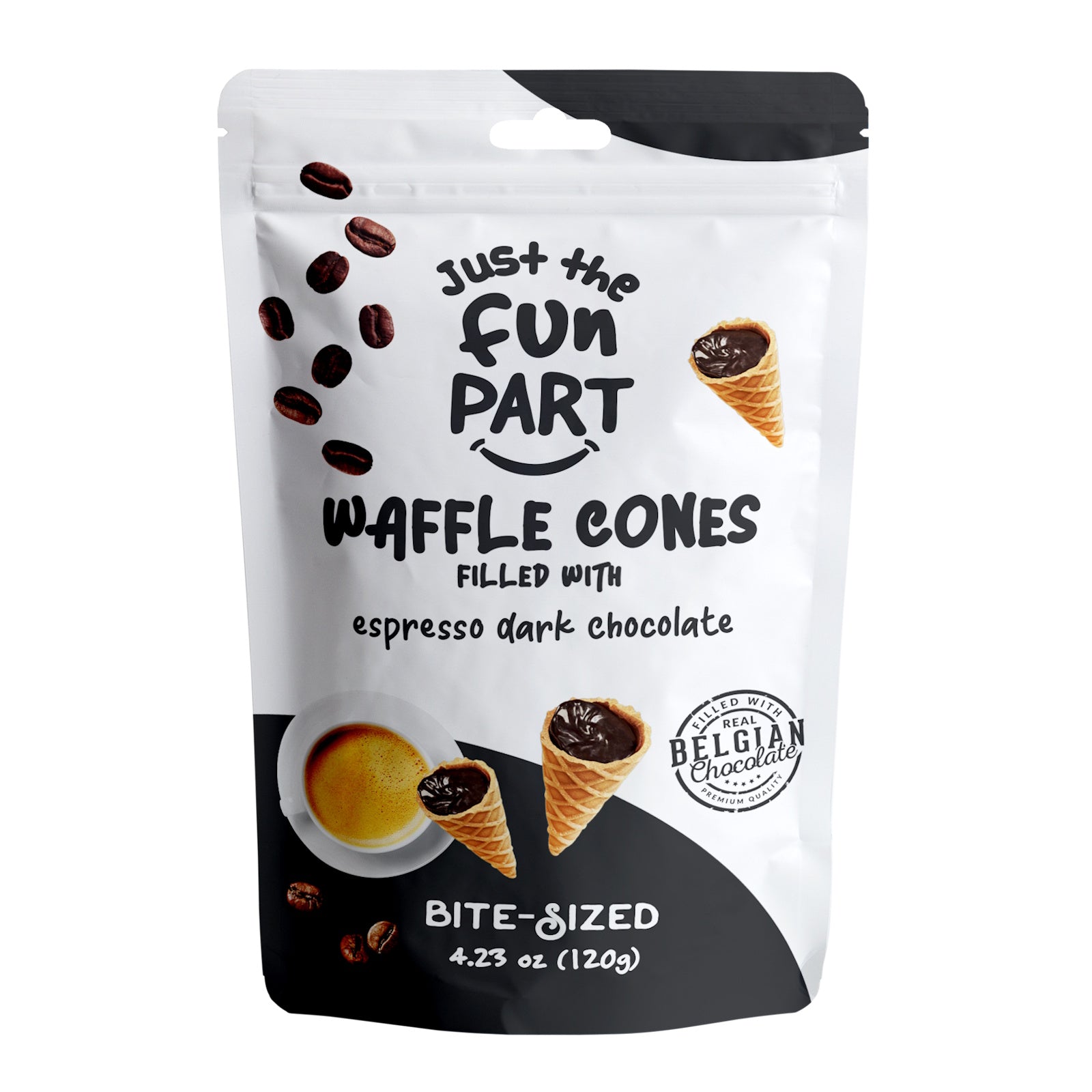 Fun Part Espresso Dark Chocolate Waffle Cones 100 Gms