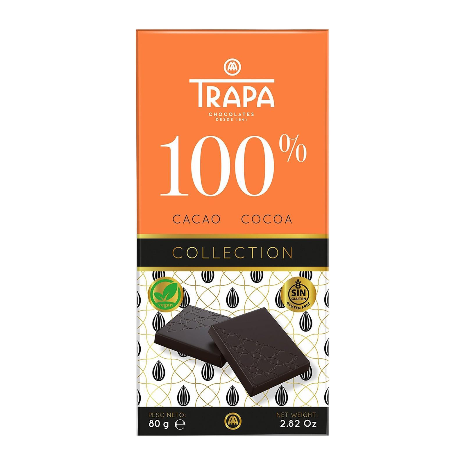 Trapa 100% Cocoa Collection Bar 100 Gms