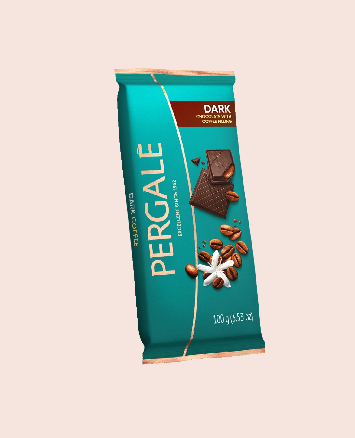 Pergale Dark chocolate with coffee filling 100 Gm