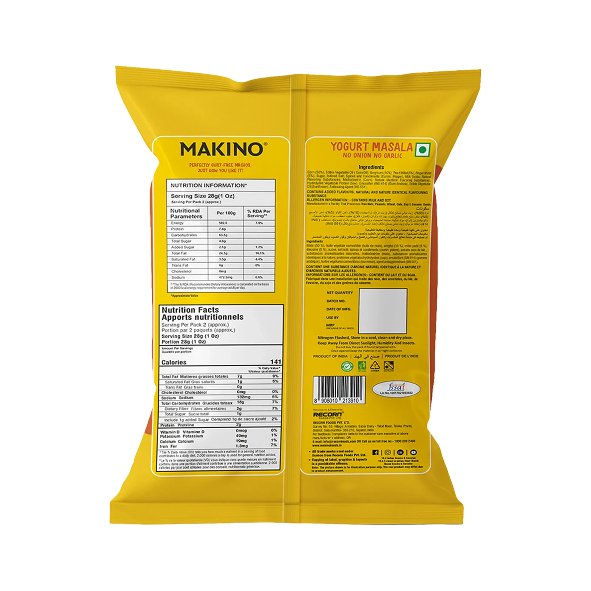 Makino Super Nachos Millets Yogurt Masala 60 Gms