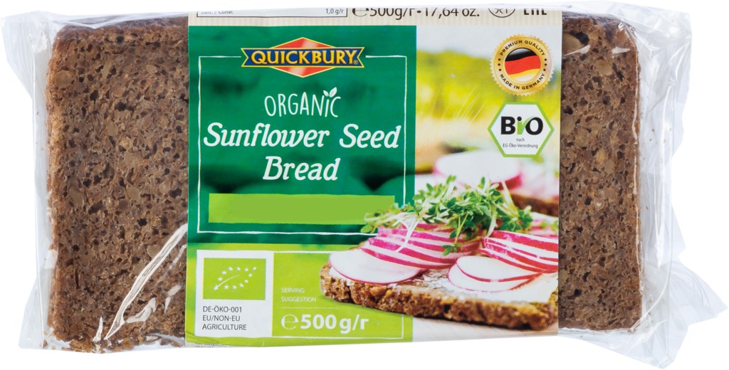 Quickbury Organic Sunflower Seed Bread 500 Gm