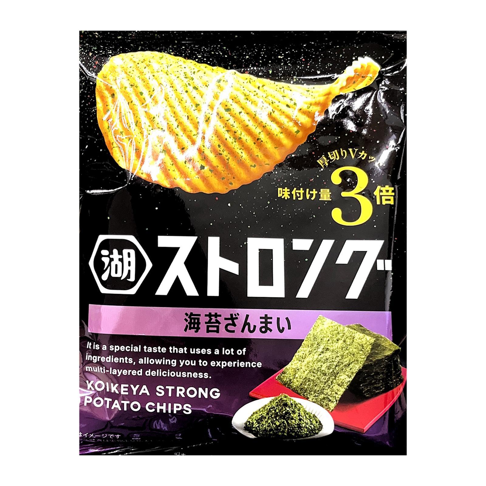 Koikeya Pure Potato Chips - Strong Seaweed Zanmai 52 Gms