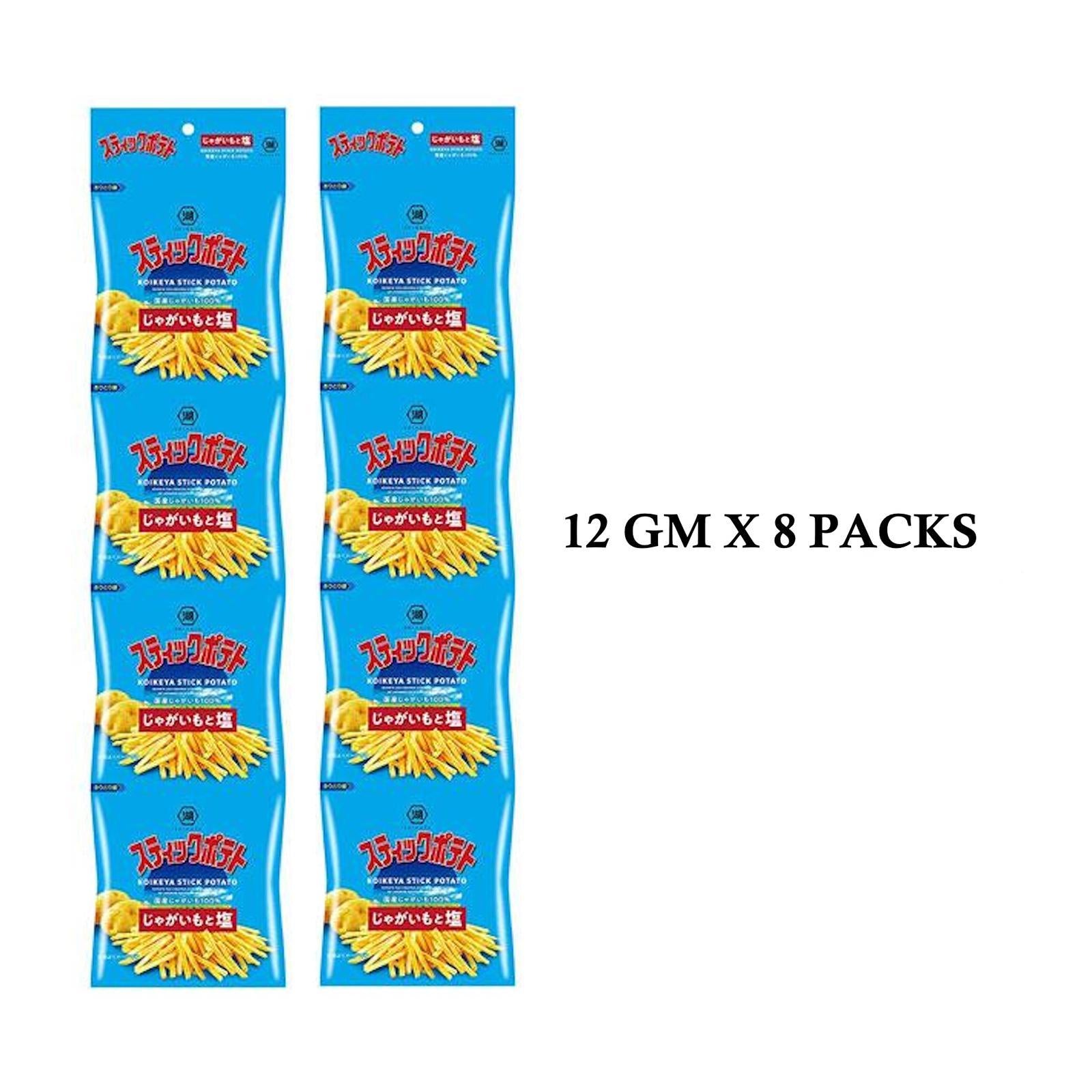 Koikeya Stick Potato Chips with salt in 4 Pack 52 gm