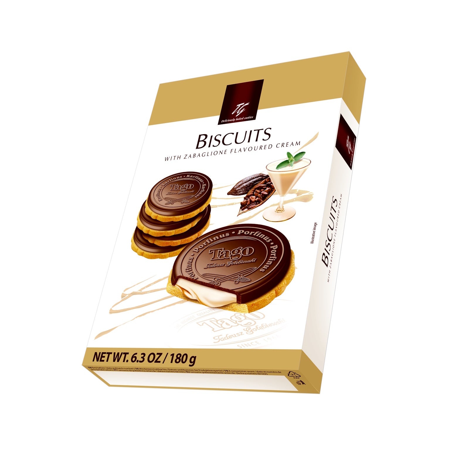 Tago Biscuits with Zabaglione Flavored Cream 180 gm