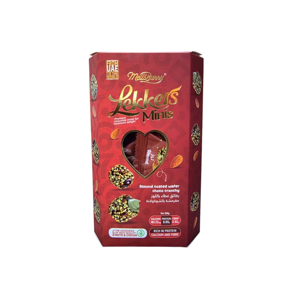 Mellsburry Lekkers Minis Almond Coated wafer choco crunchy 100 Gms