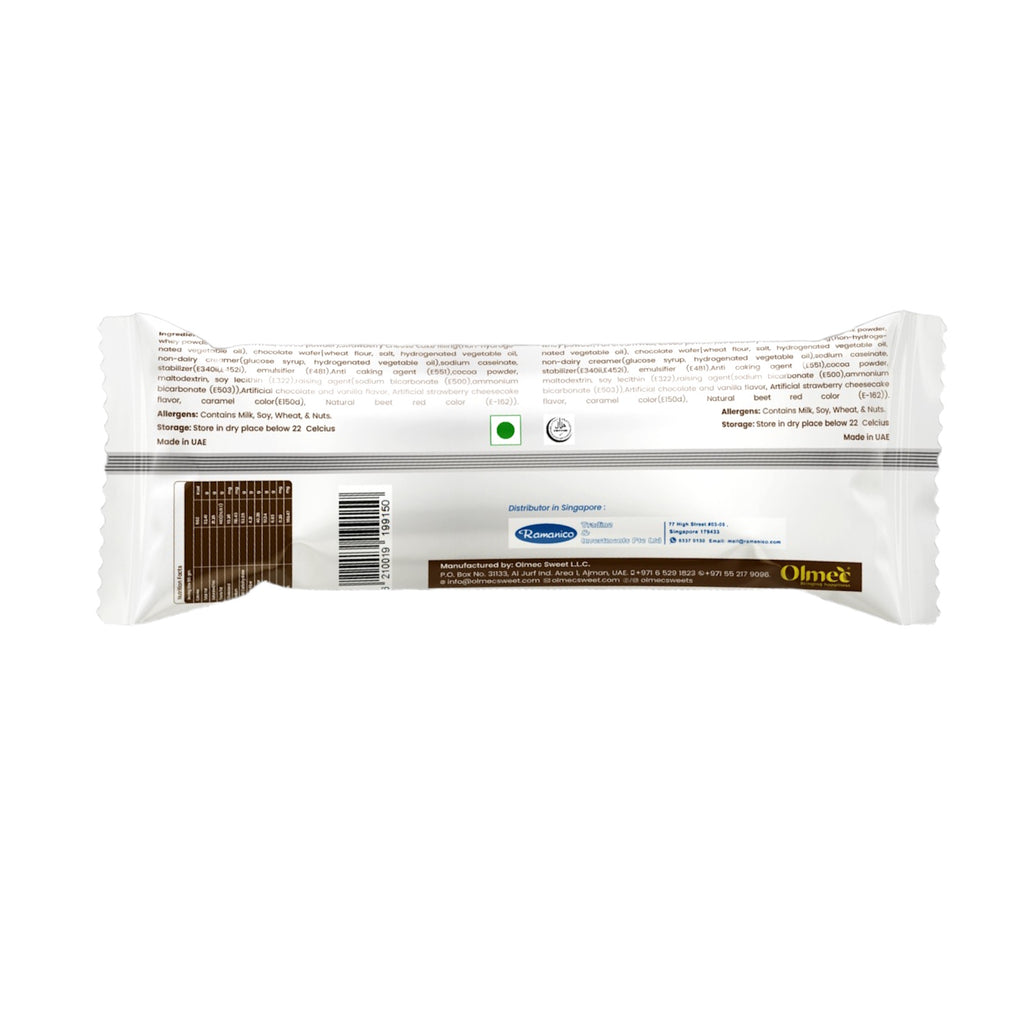 Arabian Treatz Premium Milk Chocolate Wafer with Kunafa Strawberry Cheesecake 45 Gm