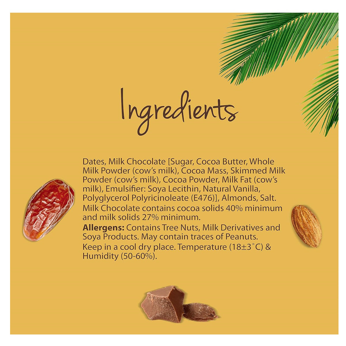 Chocodate Rich Milk Chocolate Date with Whole Almond 250 Gms