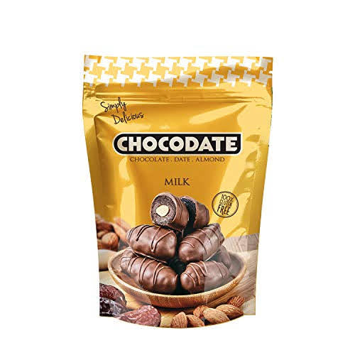 Chocodate Rich Milk Chocolate Date with Whole Almond 100 Gms