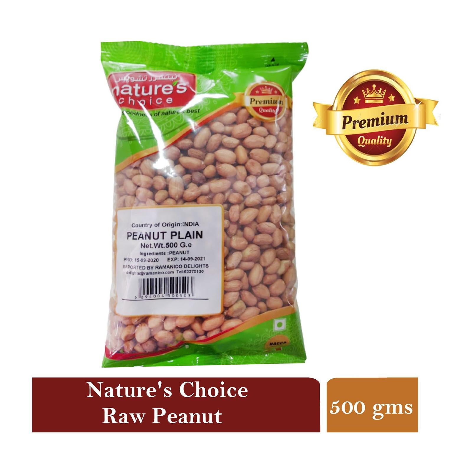 Natures Choice Premium Quality Raw Peanut 500 Gms