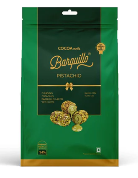 Cocoa Melts Barquillo Pistachio Chocolate 100 Gms