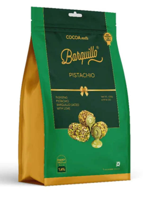 Cocoa Melts Barquillo Pistachio Chocolate 100 Gms