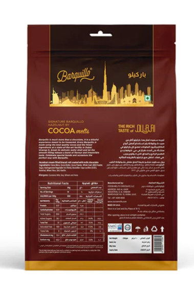 Cocoa Melts Barquillo Hazelnut Chocolate 100 Gms
