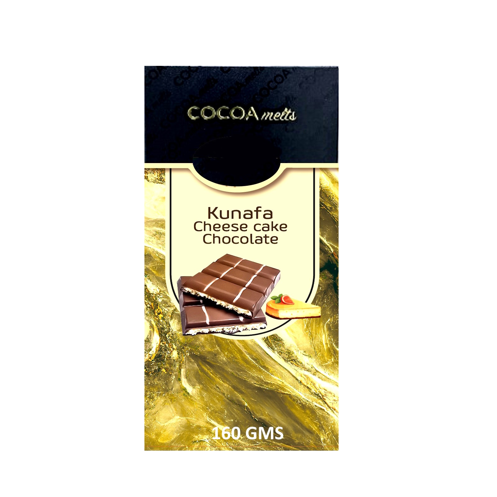 Cocoa Melts Cheese cake Kunafa Chocolate 160 Gms