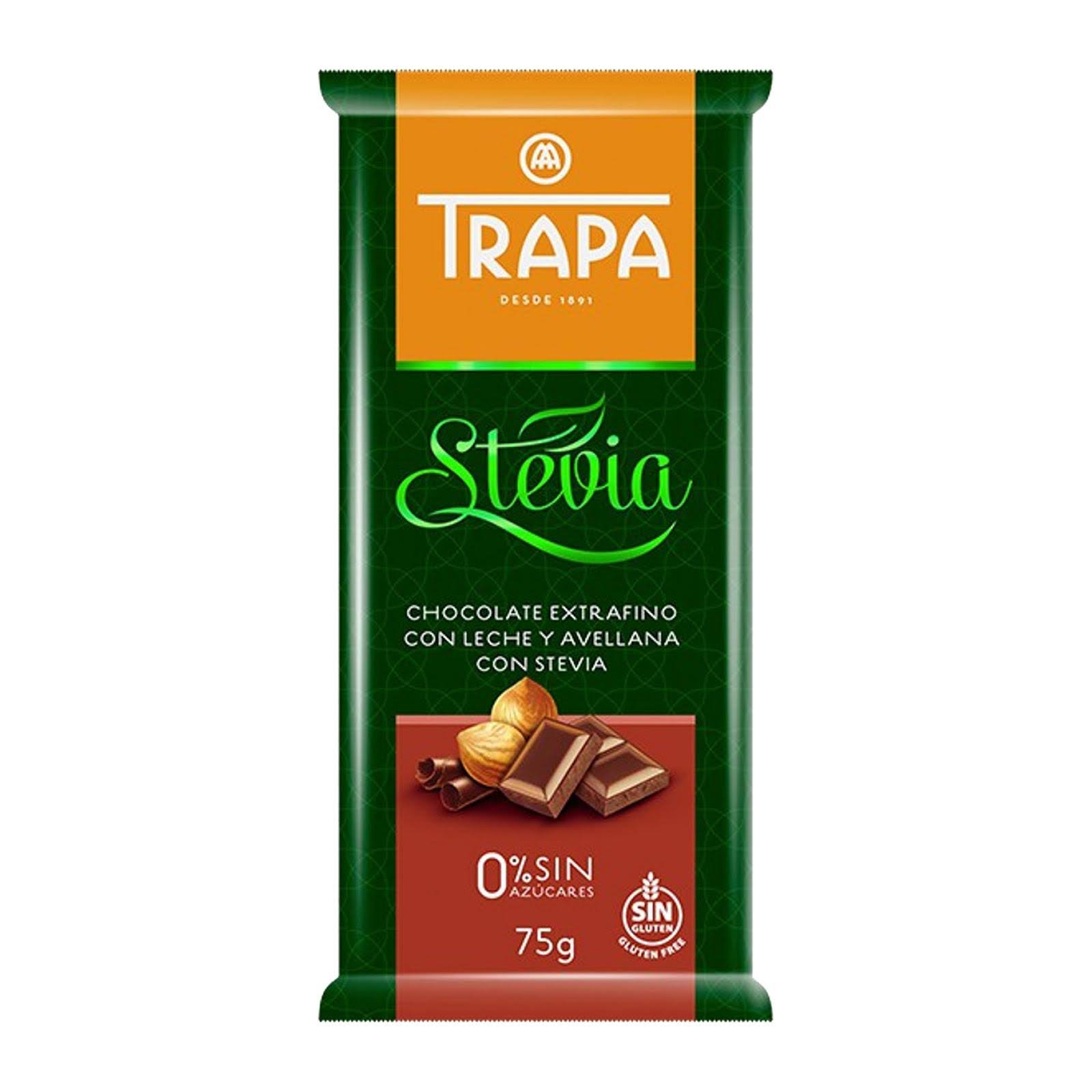 Trapa Sugar Free Hazelnut Milk Chocolate With Stevia 75 Gms