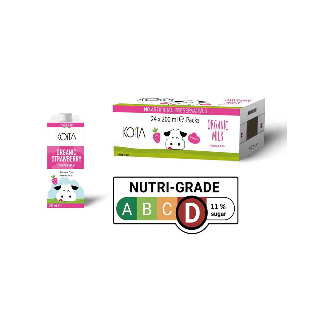 Koita Premium Organic Strawberry Milk 24 x 200ml