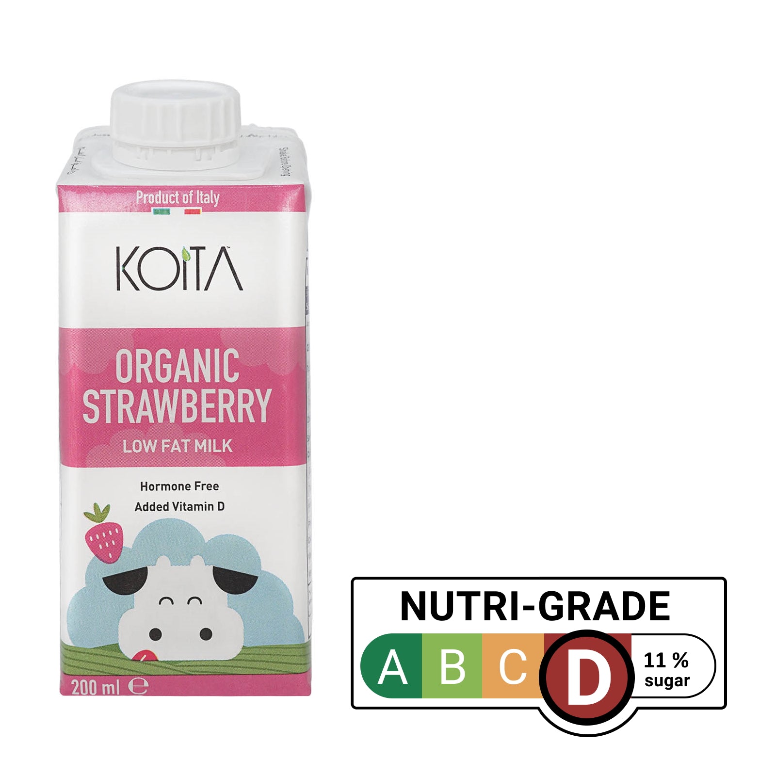 Koita Premium Organic Strawberry Milk 24 x 200ml