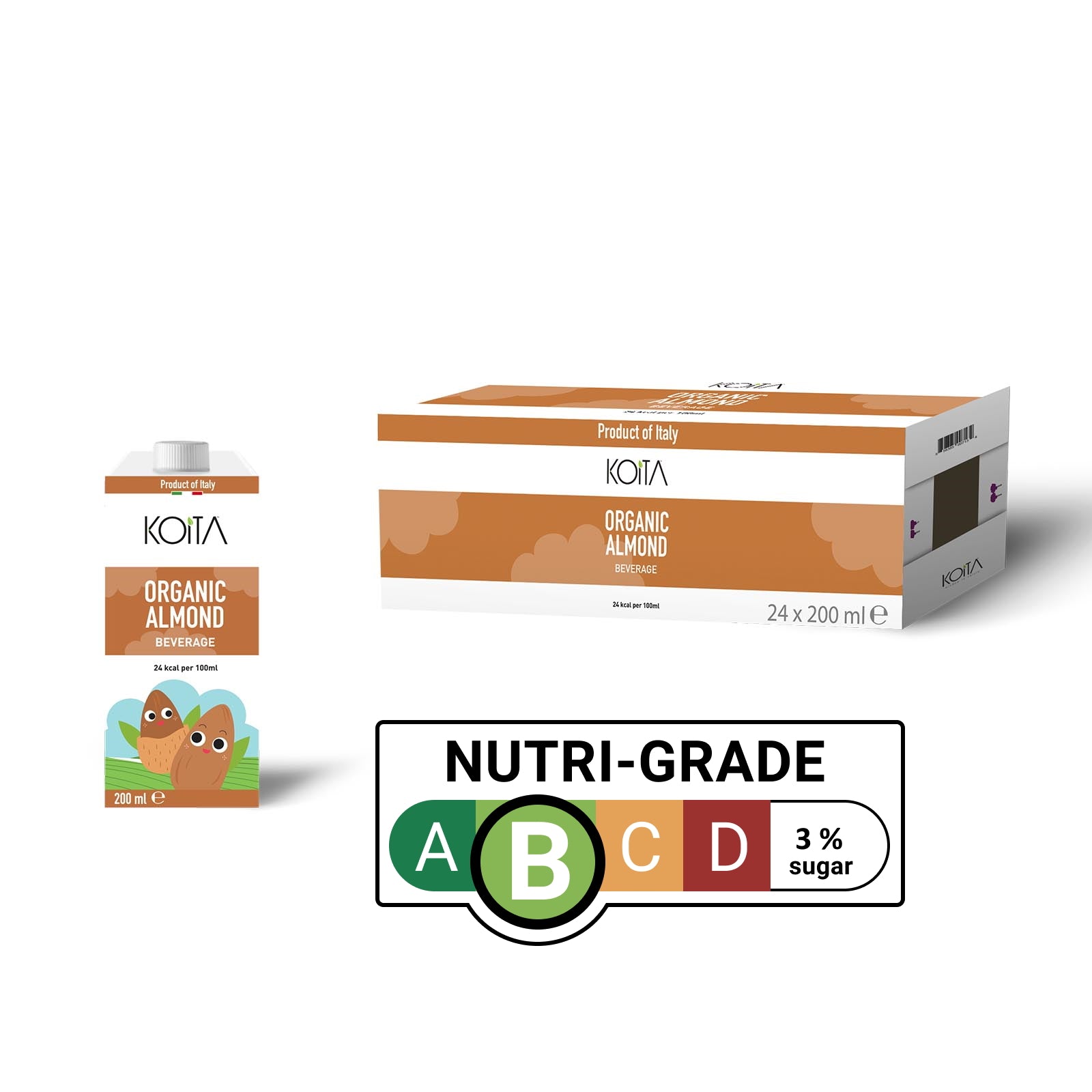 Koita Almond Beverage 24Kcal Per 100ML 24 x 200ml