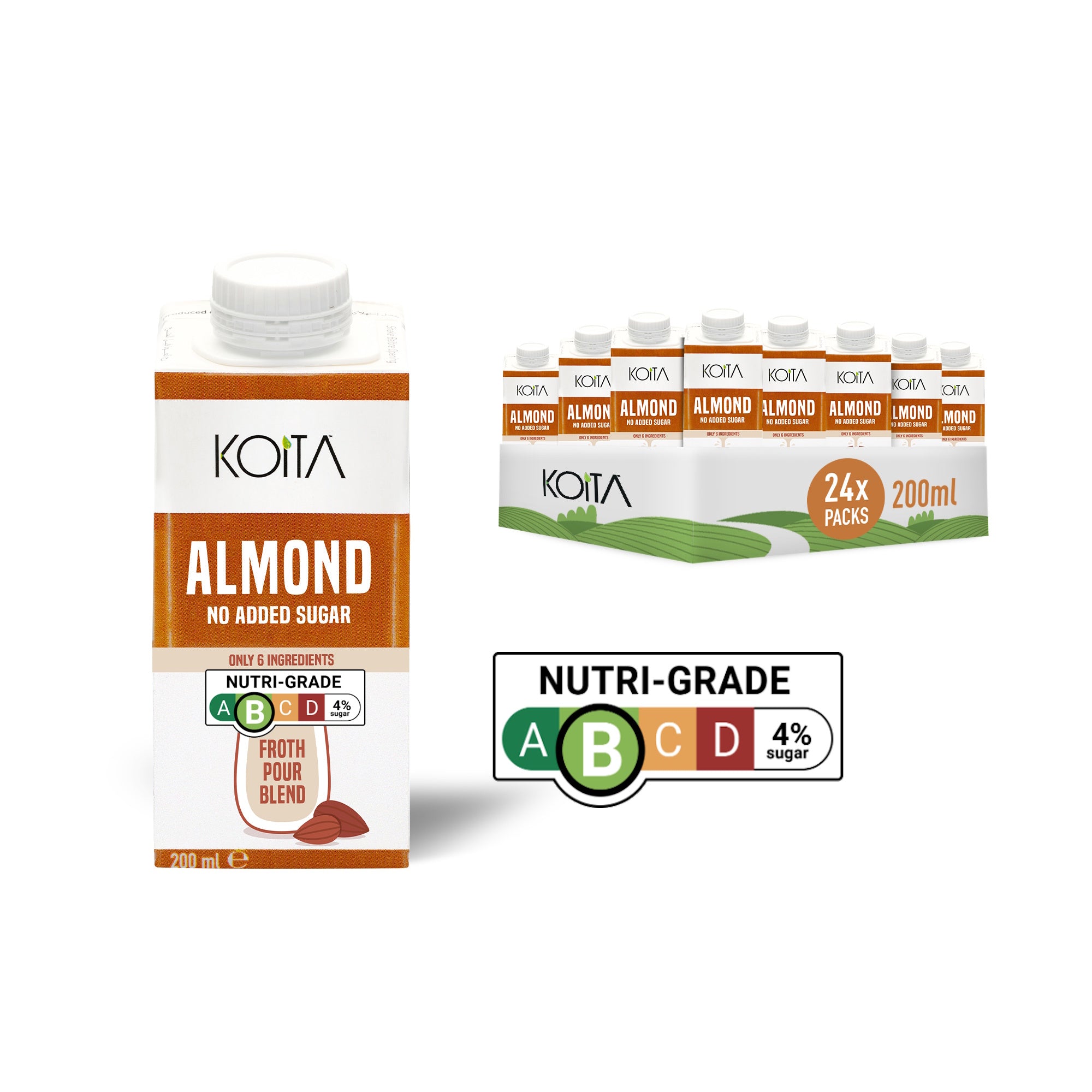 Koita Almond Beverage 24Kcal Per 100ML 24 x 200ml