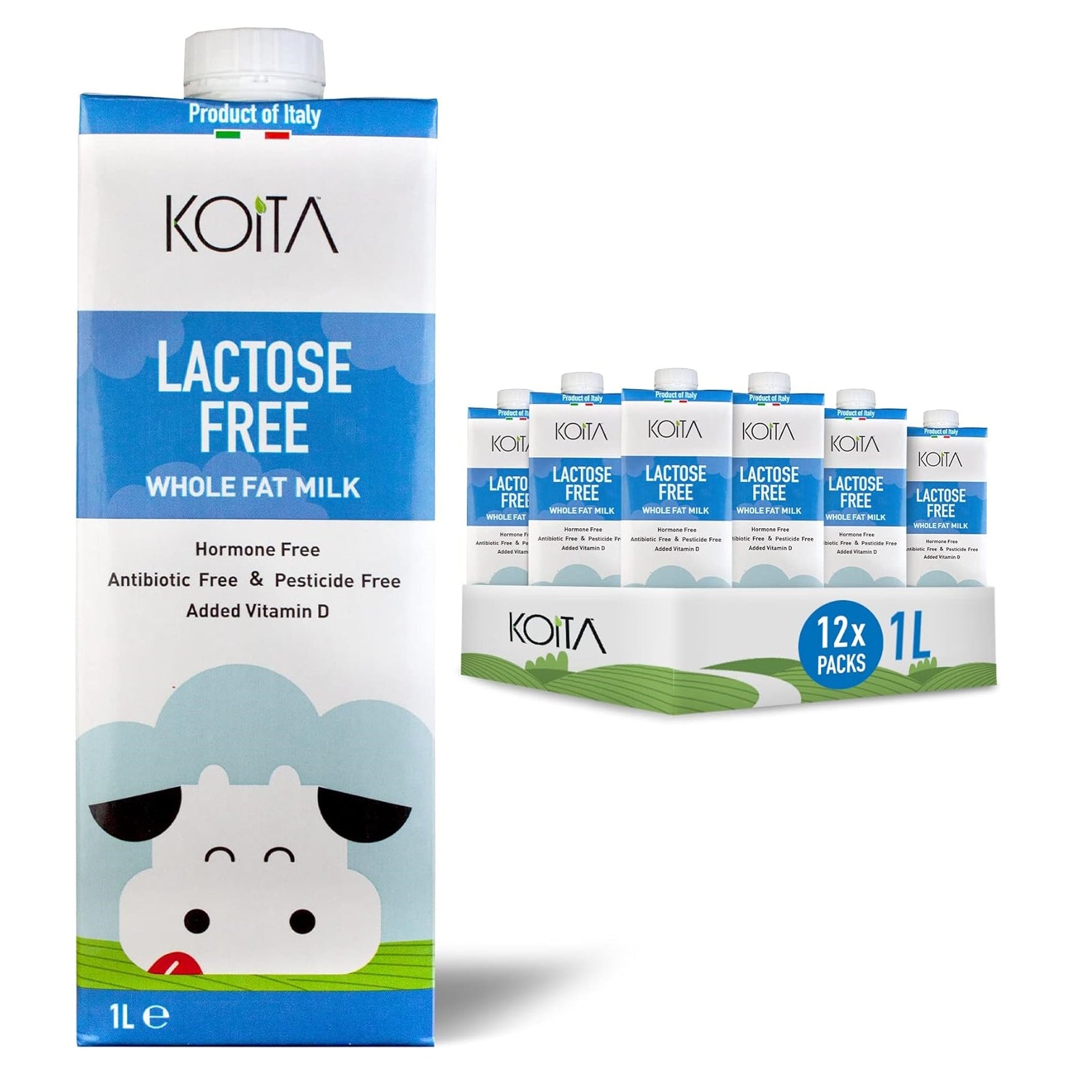 Koita Lactose Free Whole Fat Milk 12 X 1 L