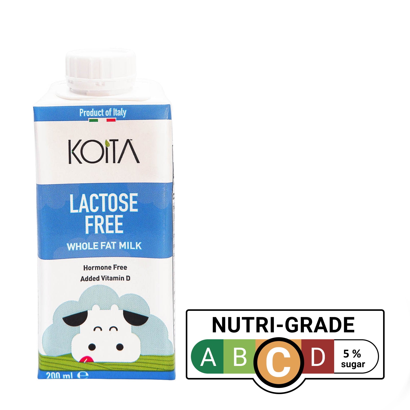 Koita Lactose Free Whole Fat Milk Added Vitamin D 24 x 200ml