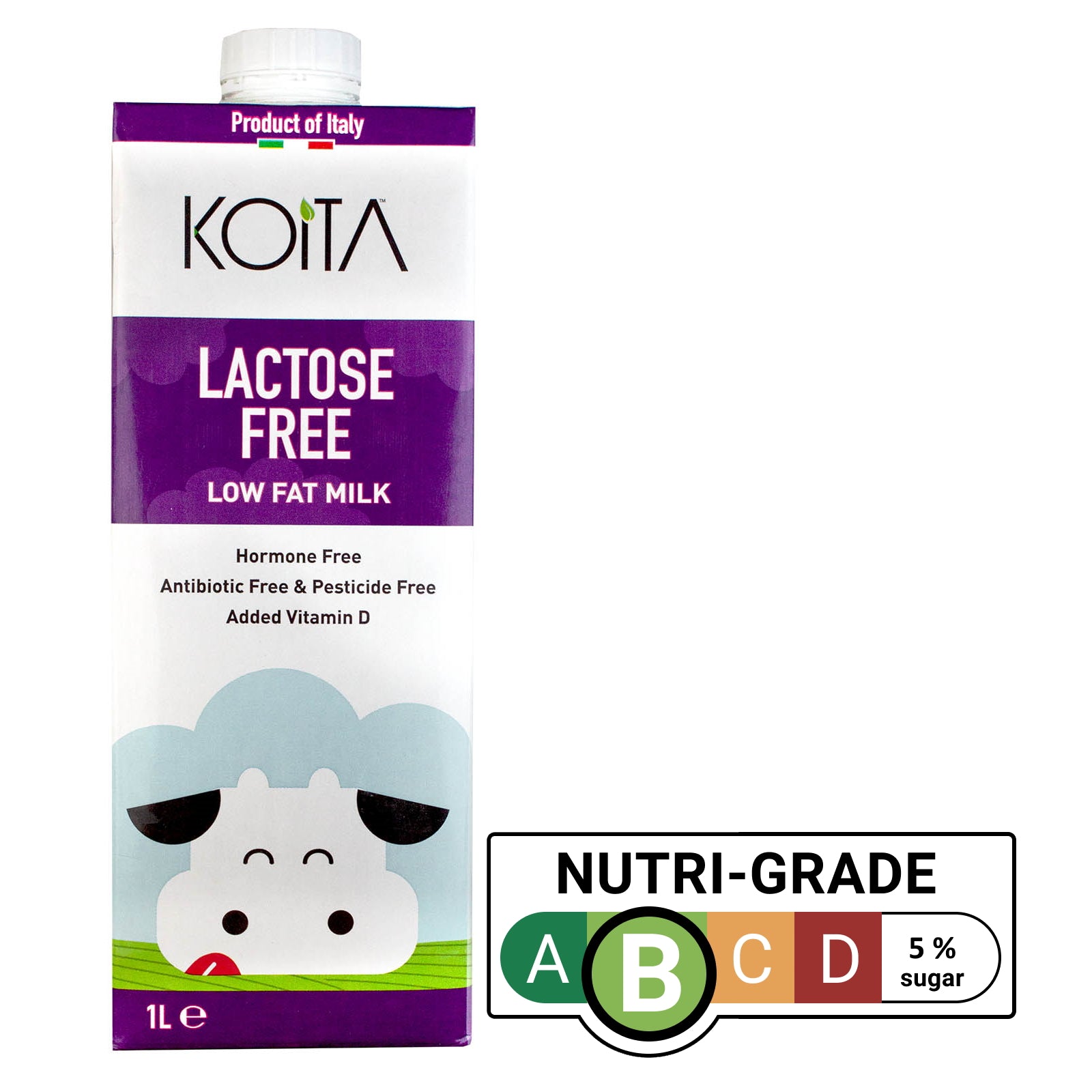 Koita Lactose Free Low Fat Milk Added Vitamin D 12 X 1 L