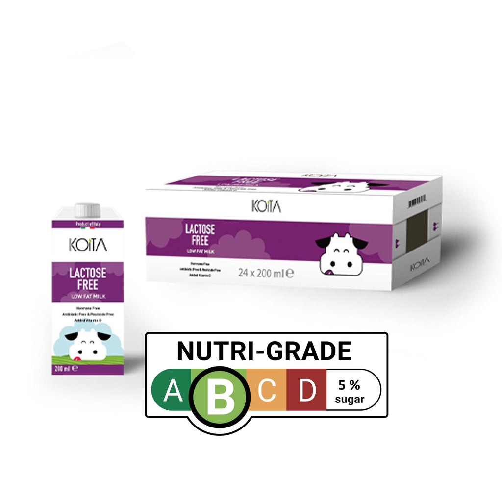 Koita Lactose Free Low Fat Milk Added Vitamin D 24 x 200ml
