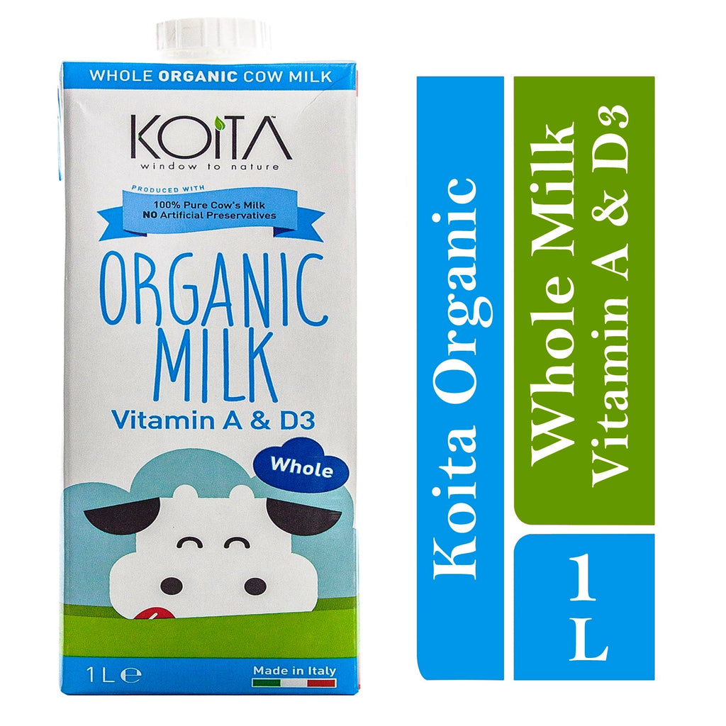 Koita Premium Organic Whole Milk 12 X 1 L
