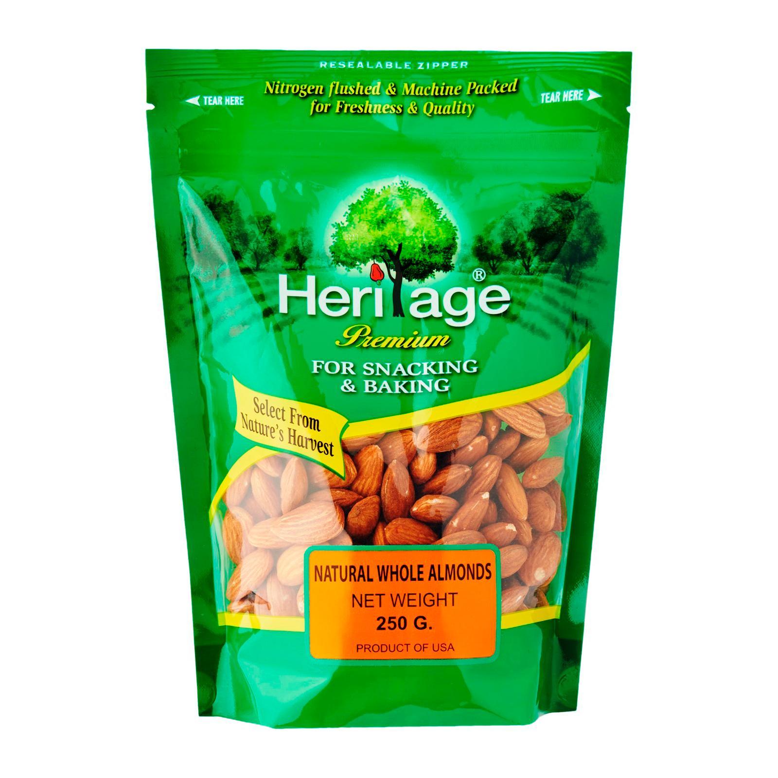 Heritage Raw Almond 250 Gms