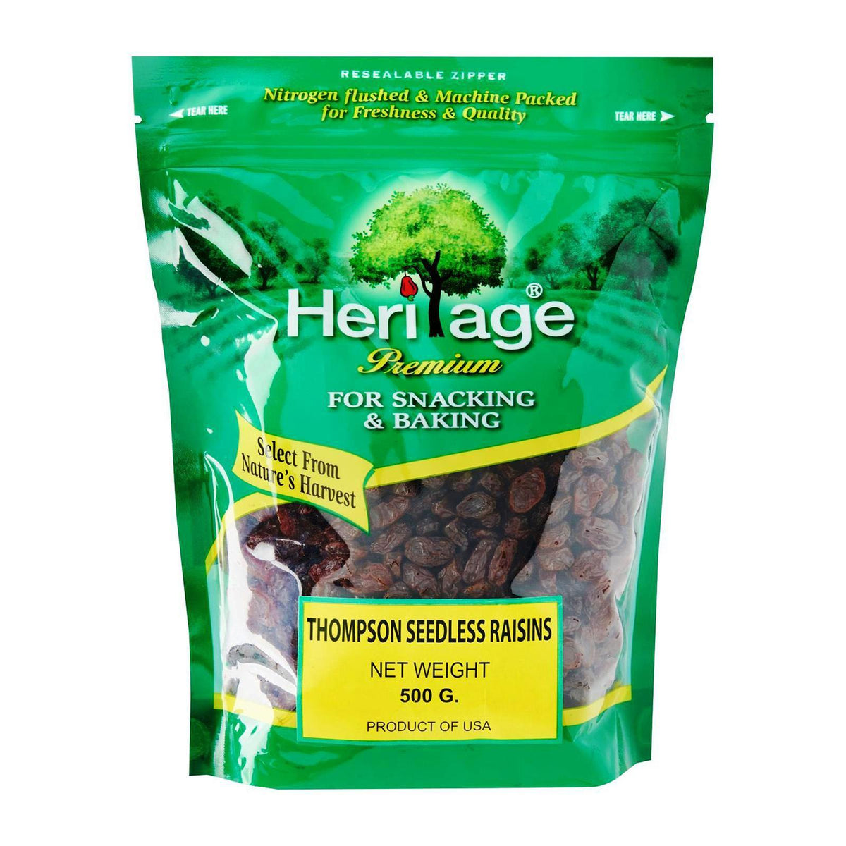 Heritage Seedless Black Raisins 500 Gms