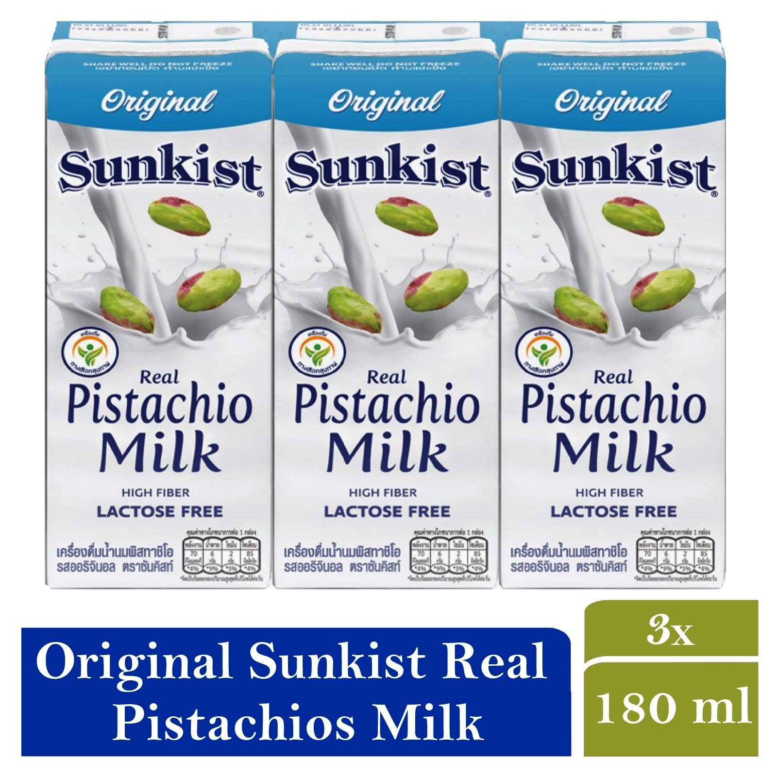 Sunkist Pistachios Milk Original Flavor 3 x 180 ml