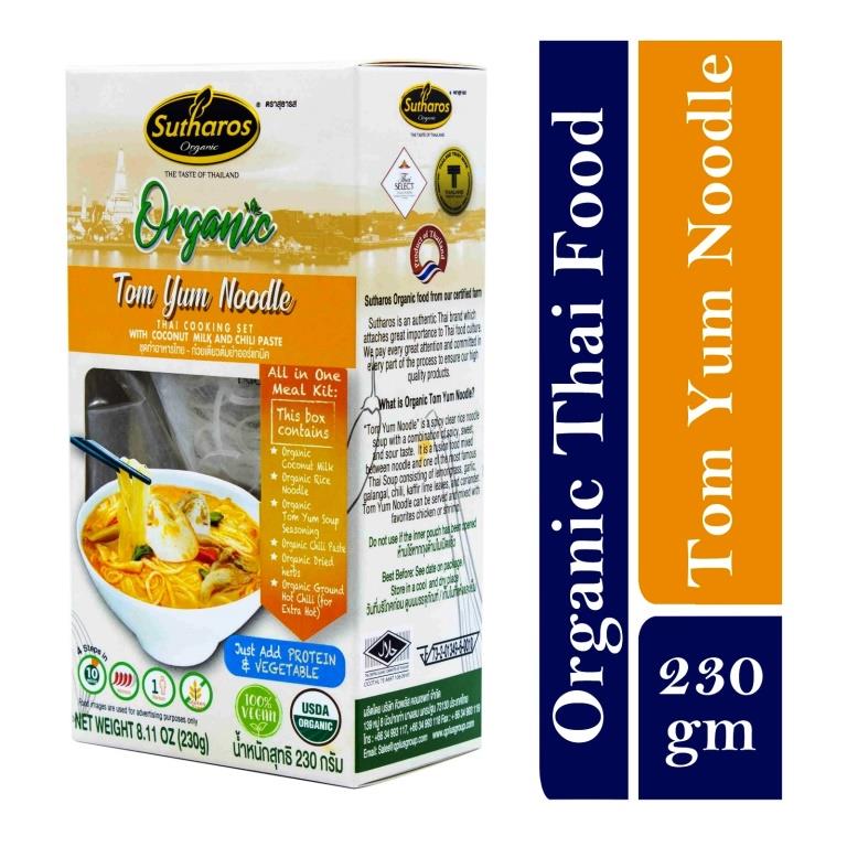 Sutharos Organic Tom Yum Noodle With Coconut Milk And Chilli Paste 230 Gm