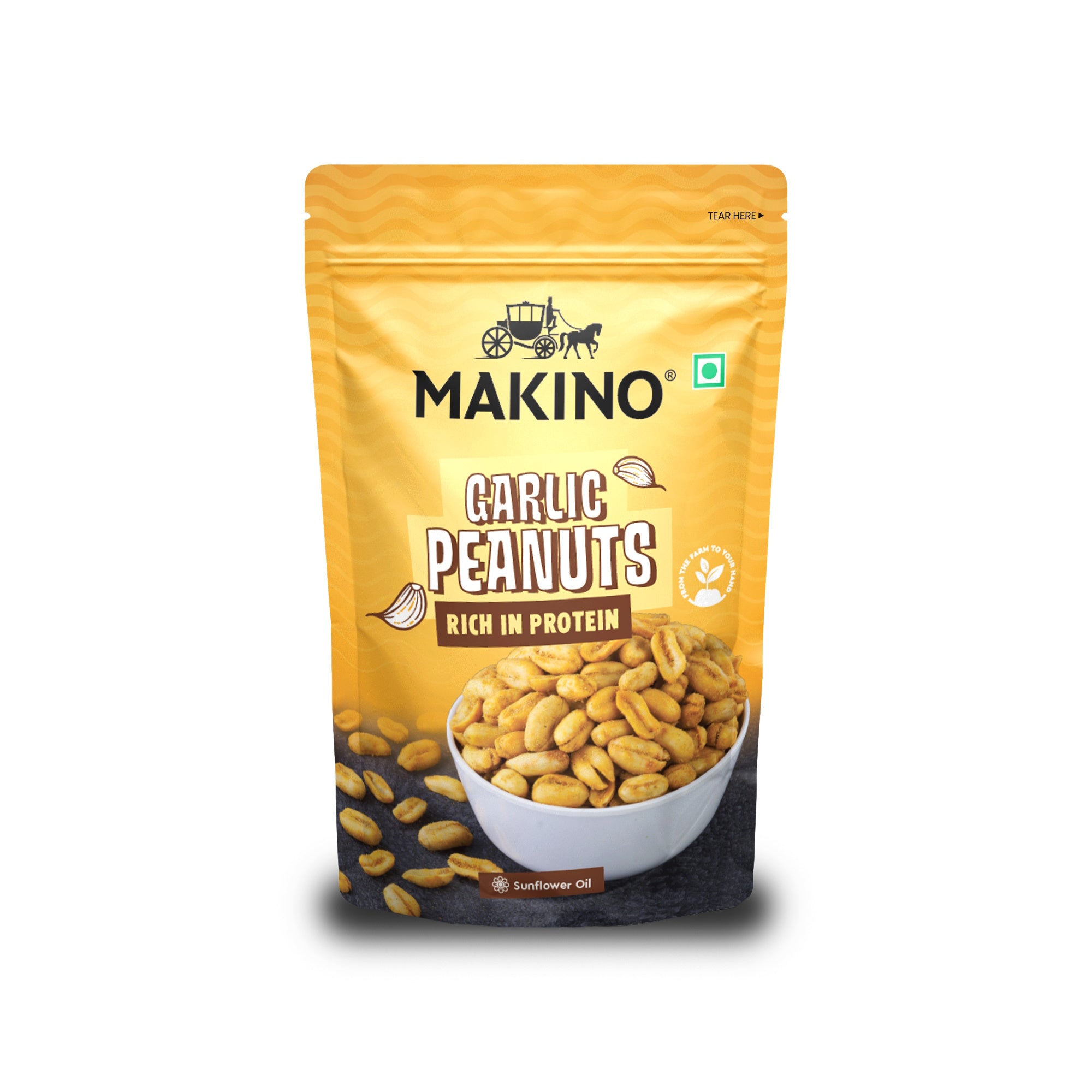 Makino Roasted Peanuts With Garlic 100 Gms
