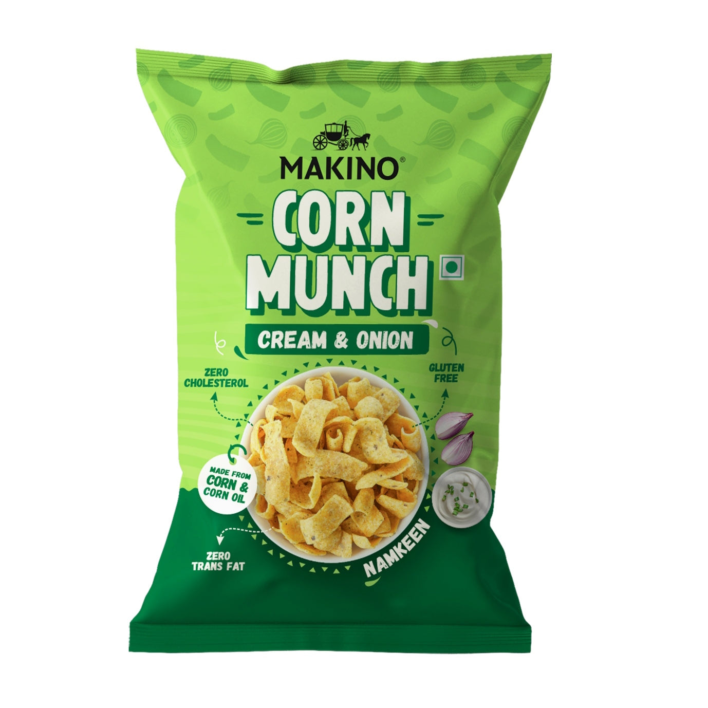 Makino Corn Munch (Cream and Onion) 150 Gm