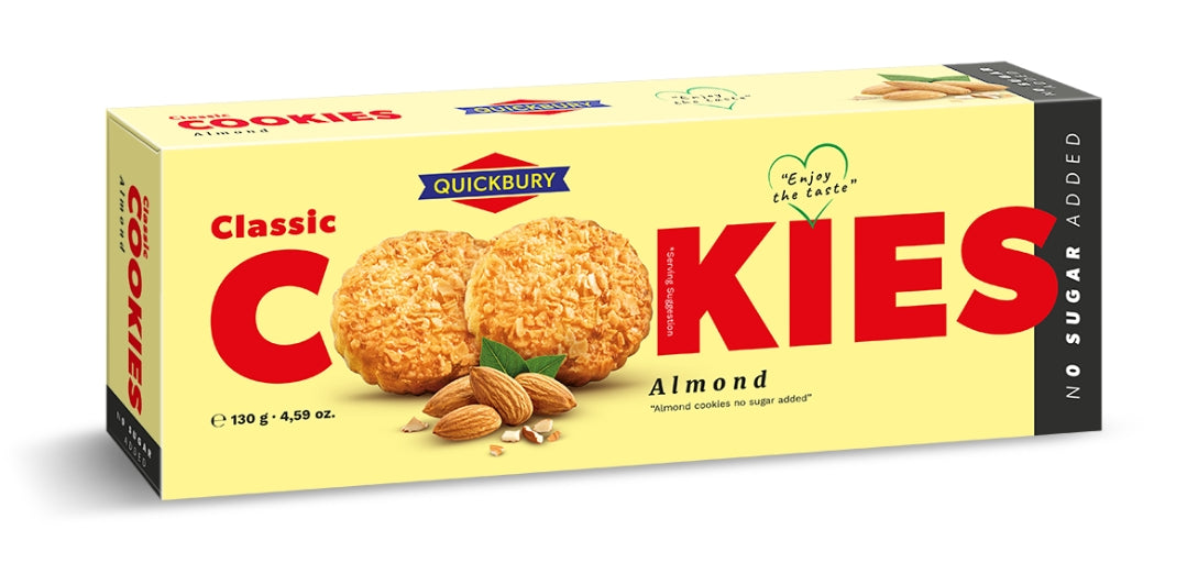 Quickbury Sugar Free Almond Cookies 145 gm