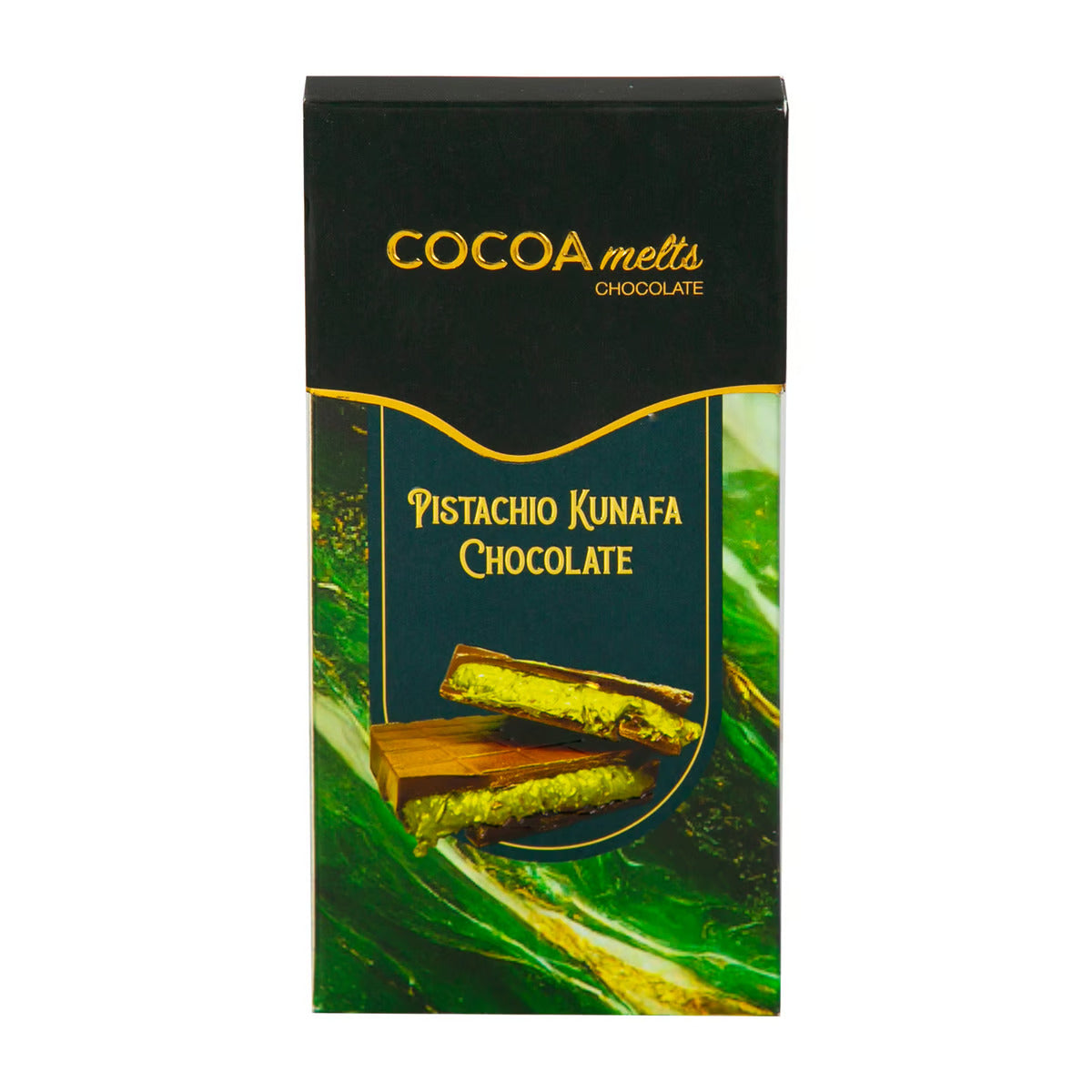 Cocoa Melts Pistachios Kunafa Milk Chocolate 240 Gms